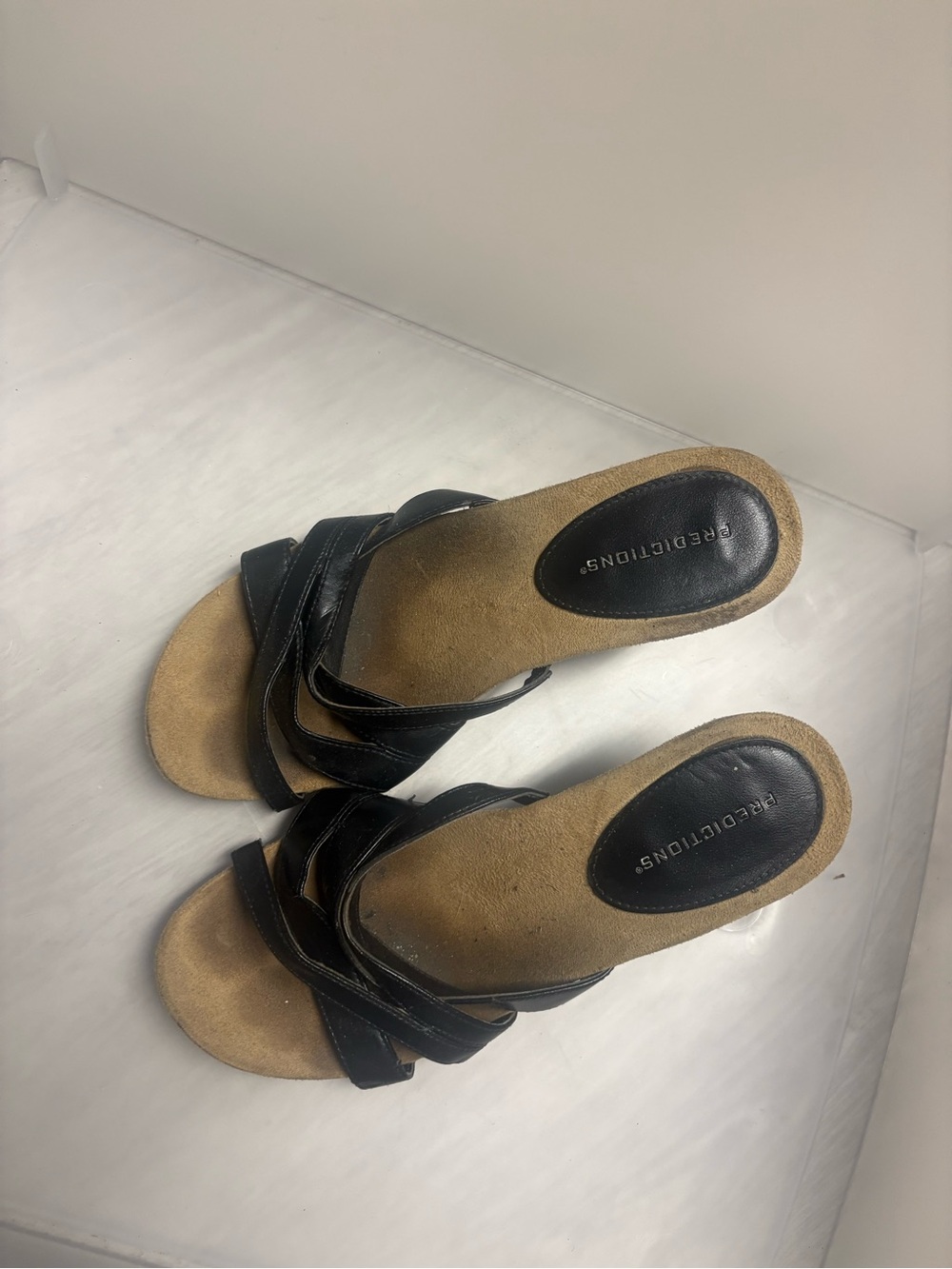 Predictions Black Women's Slip-On Strappy Mules